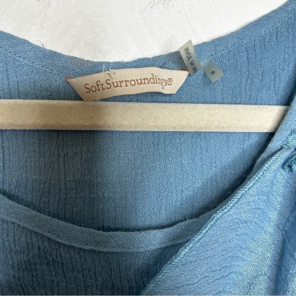 Soft Surroundings Layered Tunic Blouse Blue Size Small - Picture 3 of 5